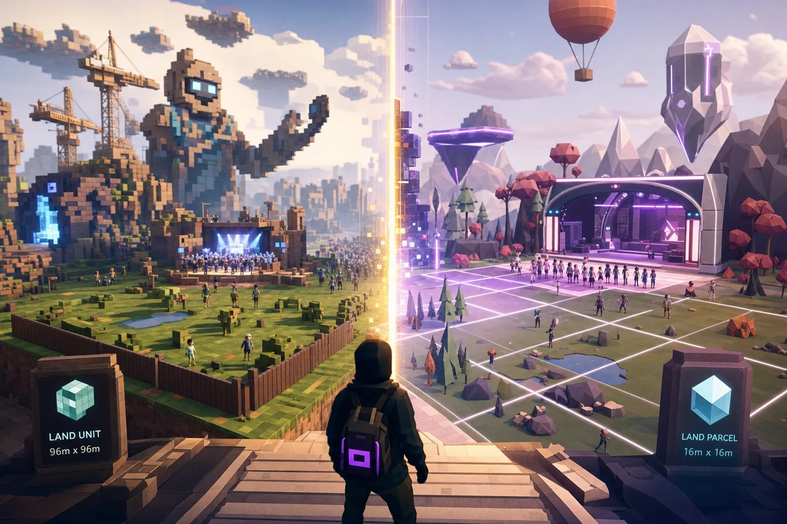 Compare Sandbox and Decentraland Land for Event Hosting